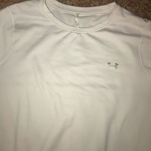 White under armor long-sleeve compression shirt